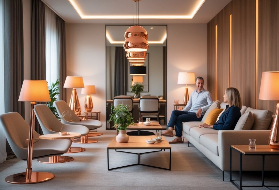 Saadan skaber du den perfekte stue med kobberlamper og loungeborde til stuen